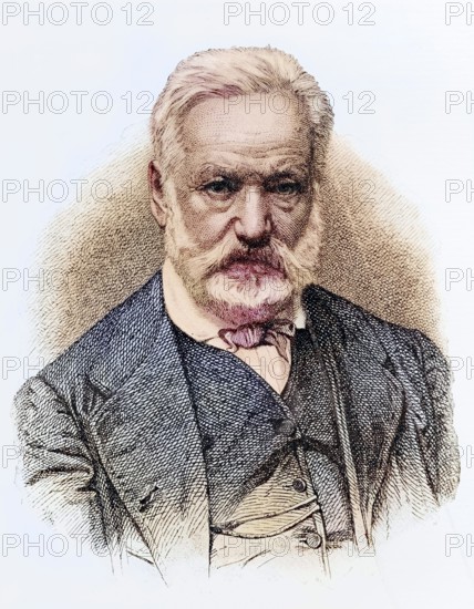Victor Marie Hugo, 1802-1885, French poet, novelist and playwright, Historical, digitally restored