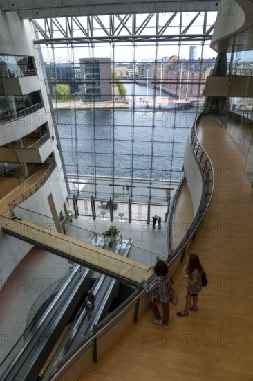 The Danish Royal Library, new building, the so-called Black Diamond, view from the building onto