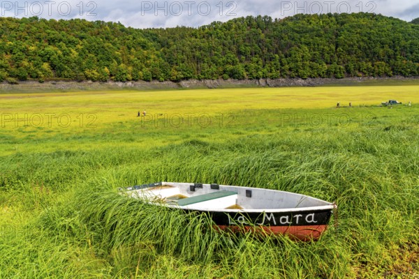 The Edersee, near Waldeck, the third largest reservoir in Germany, is currently only 13% full, the
