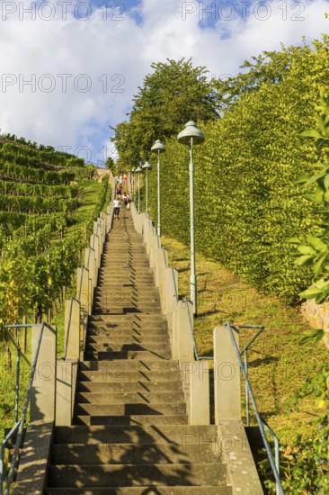 The Spitzhaus staircase is located in the Saxon town of Radebeul. It connects the Hoflößnitz