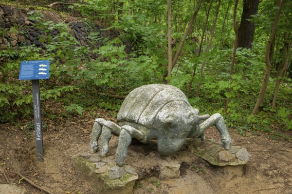 A phylloxera sculpture adorns the Historic Forest Route. Mia Stolle, a student of theatre sculpture