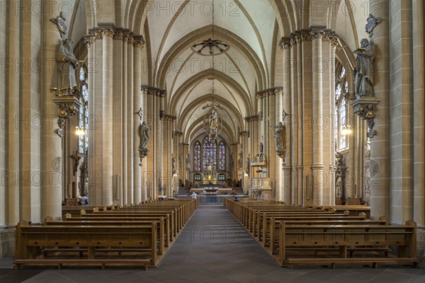 Interior of Paderborn Cathedral Paderborn, North Rhine-Westphalia, Germany, Europe