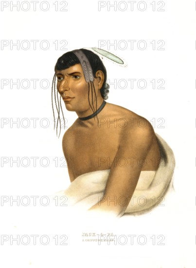 American Indian, Native American, Jack-O-Pa, a Chippewa chief, United States of America, USA,
