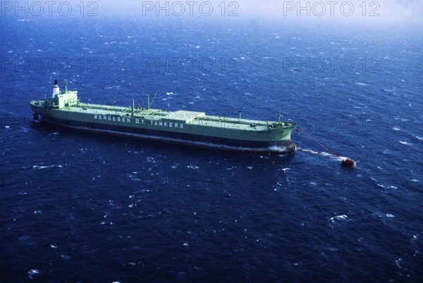 Bergeson O Y Tankers Oil tanker, cargo ship at sea, Saudi Arabia 1979