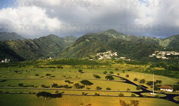 Roads for a theme park with the mountains of the Lamb Range in the background, suburb of Worree,