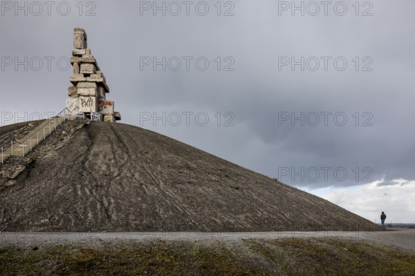 Gelsenkirchen, North Rhine-Westphalia, Germany - Rheinelbe slagheap with artwork Himmelstreppe made