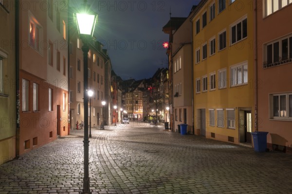 Historic houses in the old town, Weißgerbergasse, Nuremberg, Middle Franconia, Bavaria, Germany,