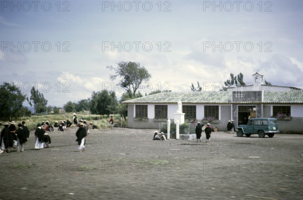 AVillage school rural area between Ambato and Banos, Ecuador, South America, 1962, South America