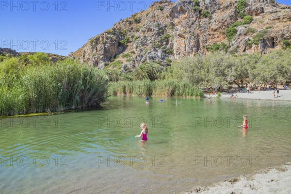 View of Megalopotamos river, Rethymno, Crete, Greek Islands, Greece, Europe