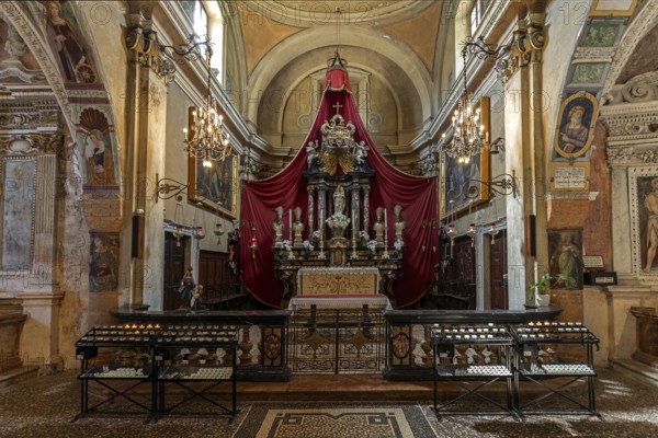 Church, Parish Church of Santa Maria del Sasso, interior view, Morcote, Lake Lugano, Lago di
