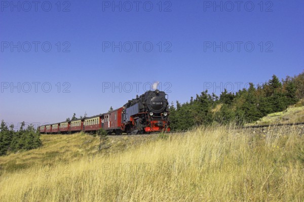 HSB, Harz narrow-gauge railway, locomotive, steam engine, smoke, HSB railway, Brockenbahn, Harz,