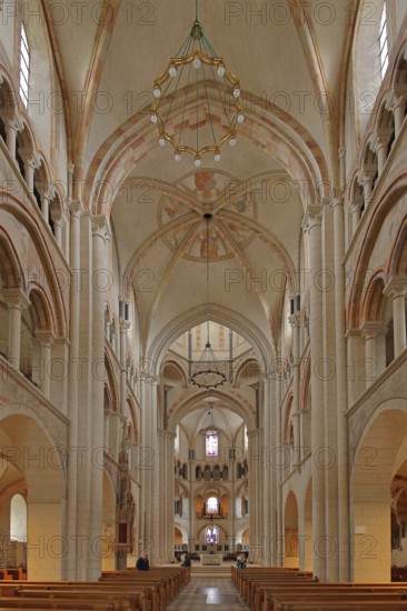 Interior view of the Gothic Limburg Cathedral of St George, Old Town, Limburg, Hesse, Germany,