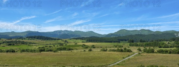 Monts Dore in the picturesque Auvergne Volcanoes Regional Natural Park, Puy de Dome, Auvergne,