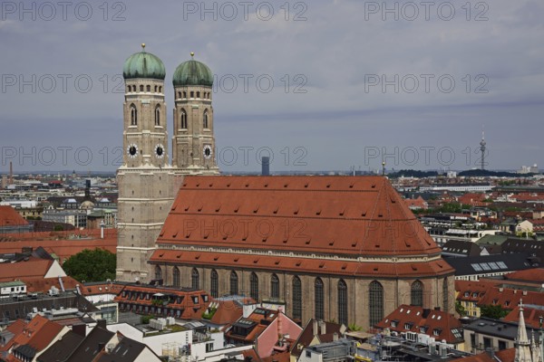 Europe, Germany, Bavaria, City of Munich, Marienplatz, Church of Our Lady, View from St Peter's