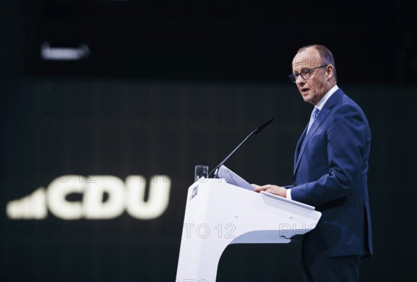 Friedrich Merz, party chairman of the CDU, photographed at the CDU Germany 2024 party conference in