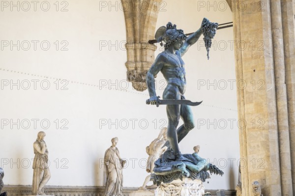 Bronze sculpture at Piazza della Signoria, Florence, UNESCO World Heritage Site, Tuscany, Italy,