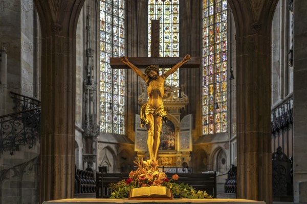 Crucifix in the parish church of St Dionys in Esslingen am Neckar, Baden-Württemberg, Germany,