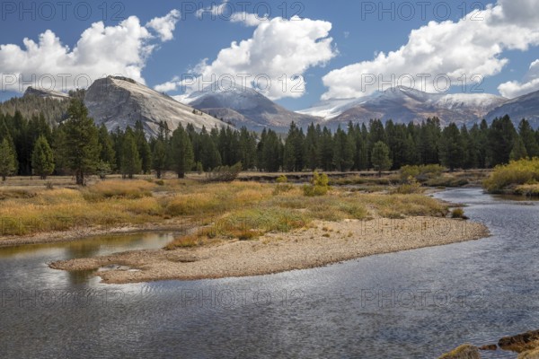 Yosemite National Park, California - Tuolumne Meadows and the Tuolumne River in Yosemite National