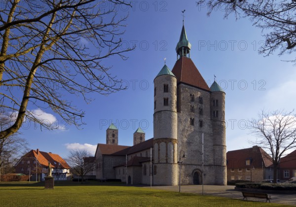 Westwork of the collegiate church of St Boniface in Freckenhorst, Warendorf, Münsterland, North