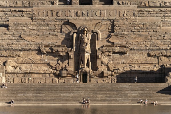 Sculpture SANCT MICHAEL - The Archangel Michael at the entrance to the Monument to the Battle of