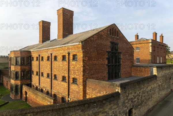 Exterior of Victorian jail museum, Lincoln Castle, city of Lincoln, Lincolnshire, England, UK