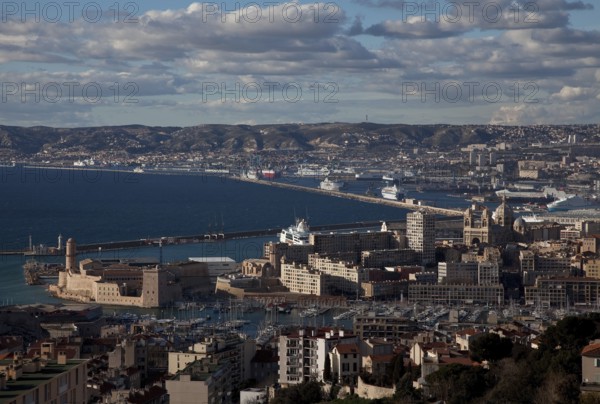 Marseille, view from the Basilique Notre-Dame-de-la-Garde to the north