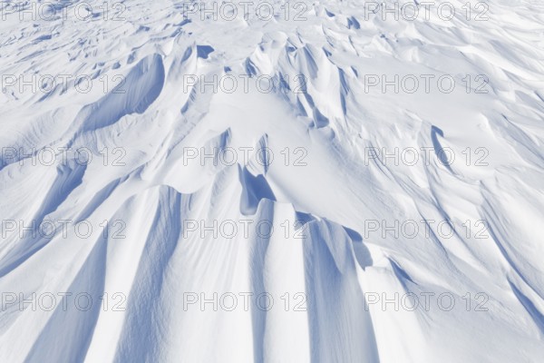 Nature, snow drift pattern on the Saint Lawrence River, Province of Quebec, Canada, North America