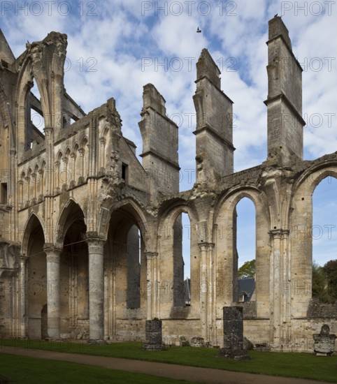 Cistercian church consecrated in 1227, interior north-west corner with remains of the north aisle,