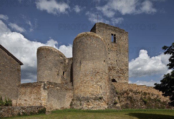 Semur-en-Brionnais Burgundy Chateau St-Hugues Castle ruins Donjon 10th century Residential tower