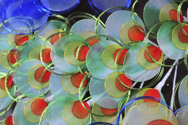 Display of chinese net fans in chinese shop, Yiwu, China, Asia