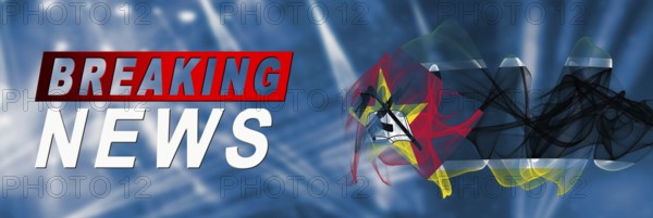 Mozambique Breaking News, Smoke Flag Background