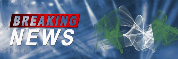 Nigeria Breaking News, Smoke Flag Background