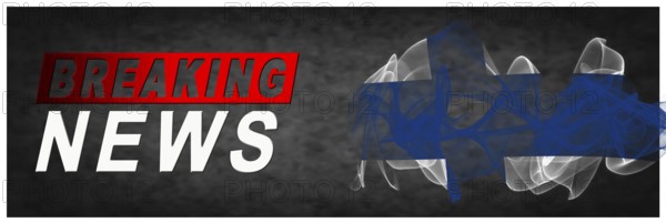 Finland Breaking News, Smoke Flag Background