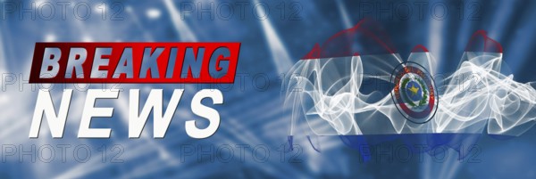 Paraguay Breaking News, Smoke Flag Background