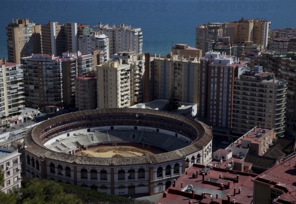 Spain Andalusia Málaga High-rise district at the harbour and bullring 52756a