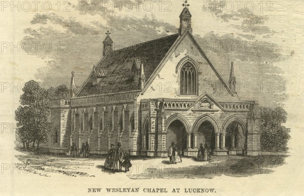 New Wesleyan chapel at Lucknow, Uttar Pradesh, India, Asia