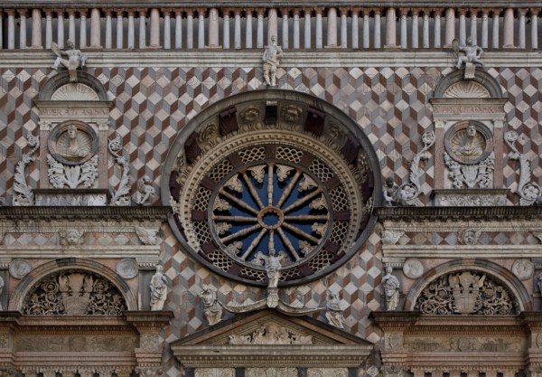 Italy Bergamo 89424 Colleoni Chapel built from 1472 - early 16th century Facade central area with