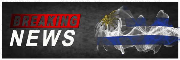 Uruguay Breaking News, Smoke Flag Background