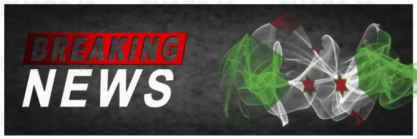 Burundi Breaking News, Smoke Flag Background