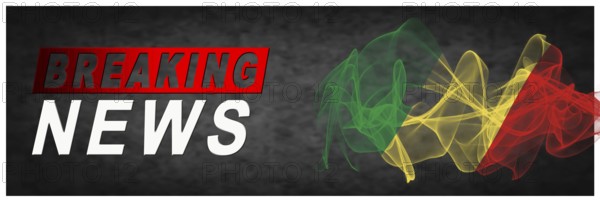 Republic of the Congo Breaking News, Smoke Flag Background