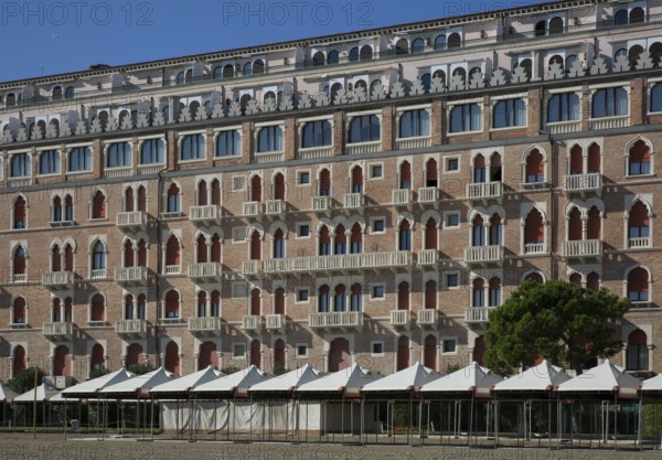 Italy Venice Lido -11 Grand Hotel Excelsior late 19th century Facade facing the Adriatic Sea Detail