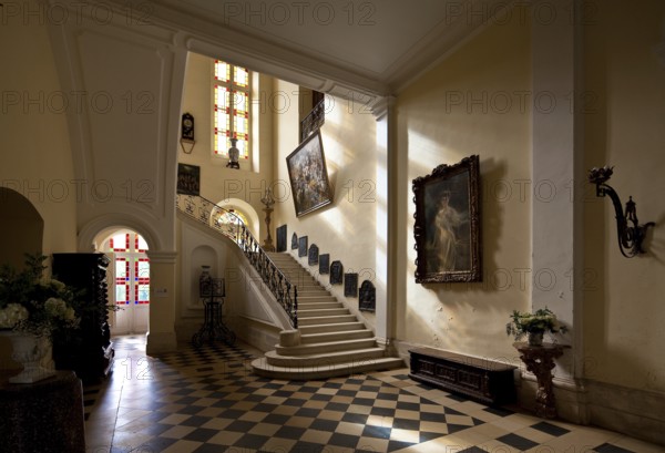Cistercian monastery, vestibule and staircase in the cloister area, profaned and remodelled in the