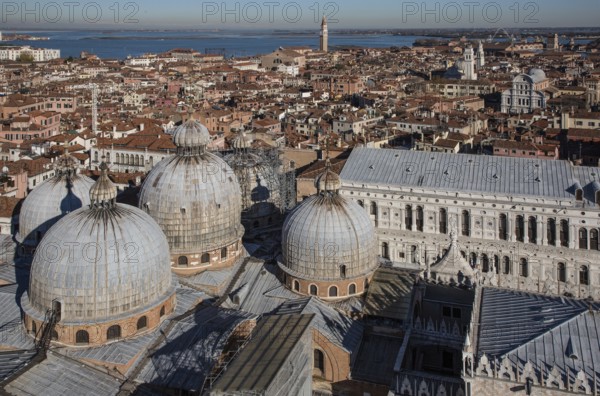 Italy Venice St Mark's Basilica and Doge's Palace -472 northern part from W seen from Campanile