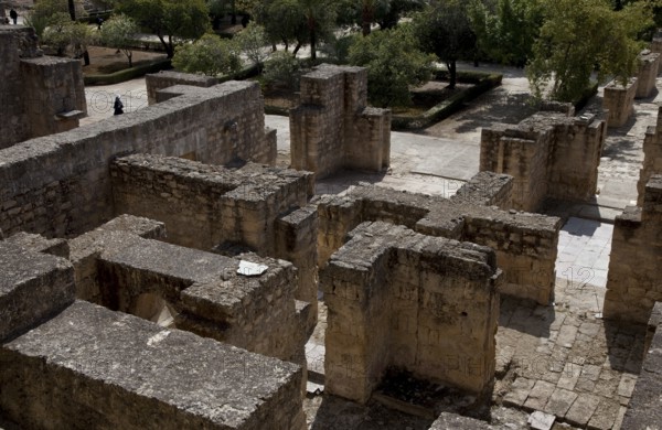 Medina Azahara, ruins of the palace city. Palace complex private chambers. built in ca 945