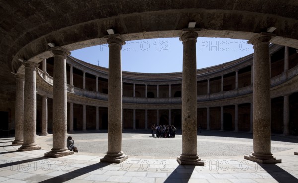 Palace of Charles V, begun in 1526, inner courtyard
