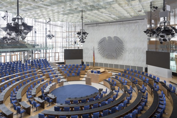 Bonn, government district (federal district, parliament district), Bundeshaus, former plenary hall,