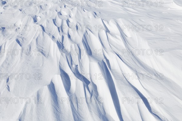 Nature, snow drift pattern on the Saint Lawrence River, Province of Quebec, Canada, North America
