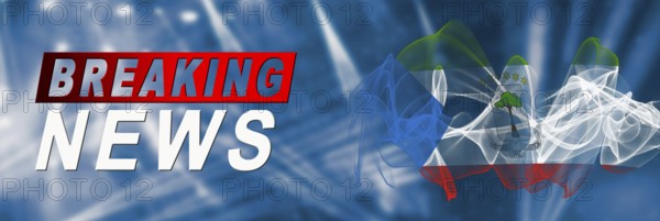 Equatorial Guinea Breaking News, Smoke Flag Background