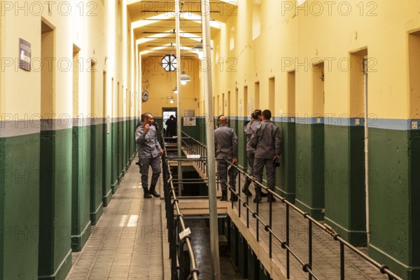 Wing with prisoners' cells in the former Presidio prison, Presidio Museum, Ushuaia, Argentina,