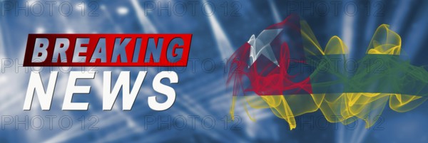 Togo Breaking News, Smoke Flag Background